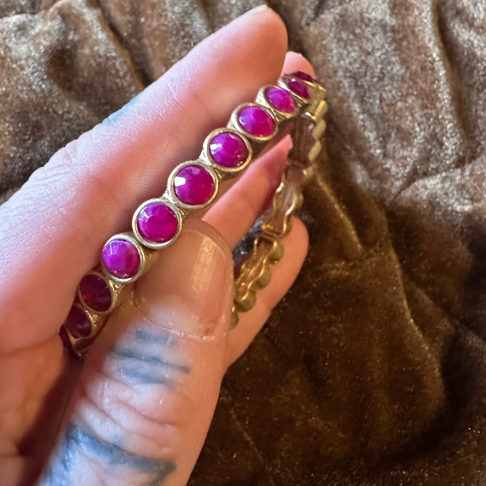 Ruby (real faux ?) stretch tennis bracelet 3 for $15 or 4 for $20 - Picture 4 of 5